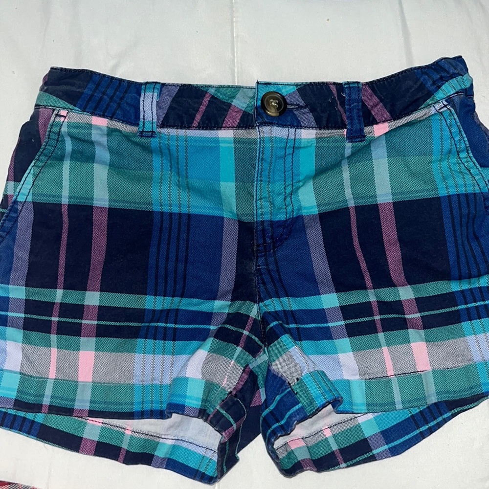 plaid girl shorts, multi color.!